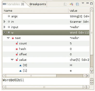 Figure 9 - Inspecting Variables